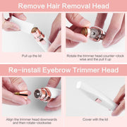 Rechargable Women's Eyebrows Hair Trimmer