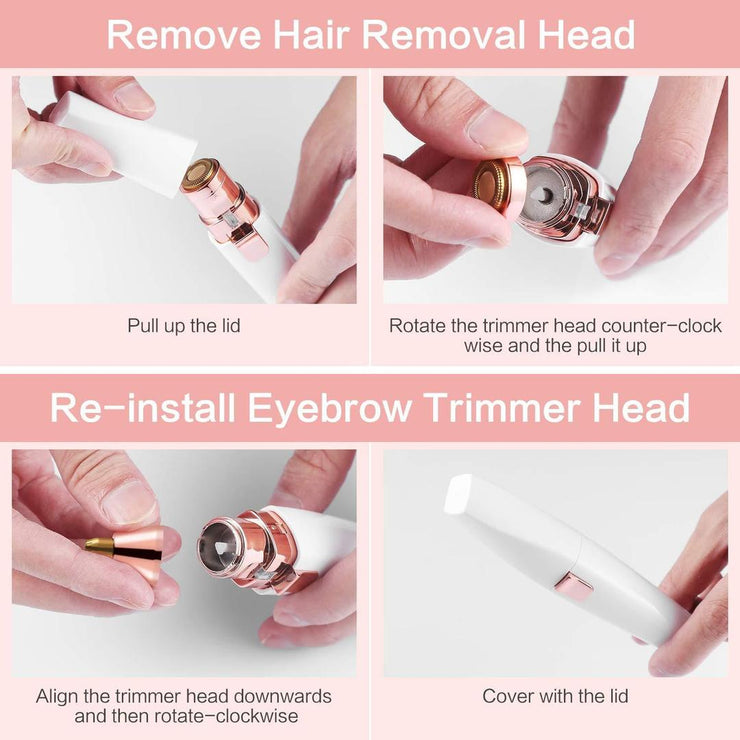 Rechargable Women's Eyebrows Hair Trimmer